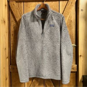 ❄️Patagonia Women's M Los Gatos 1/4 Salt Grey Zip Fleece Sweatshirt Pullover
